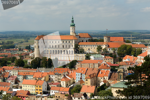 Image of castle in city Mikulov in the Czech Republic