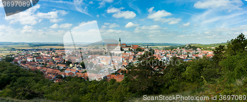 Image of wide panorama of Mikulov city