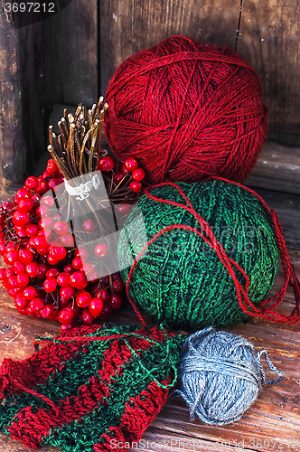 Image of Balls of wool for knitting