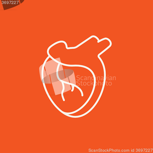 Image of Heart line icon.