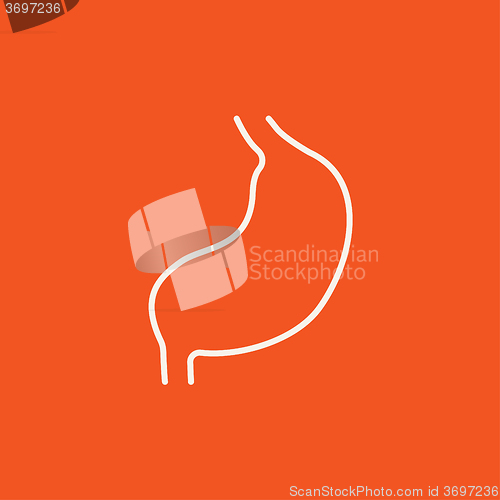 Image of Stomach line icon.