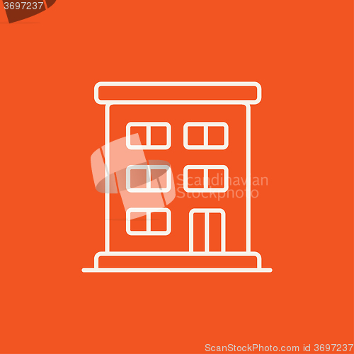 Image of Residential buildings line icon.