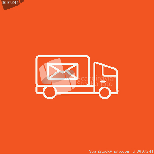 Image of Mail van line icon.