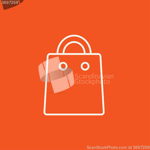 Image of Shopping bag line icon.