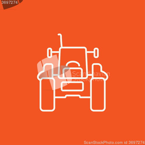 Image of Tractor line icon.