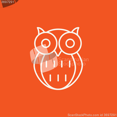 Image of Owl line icon.