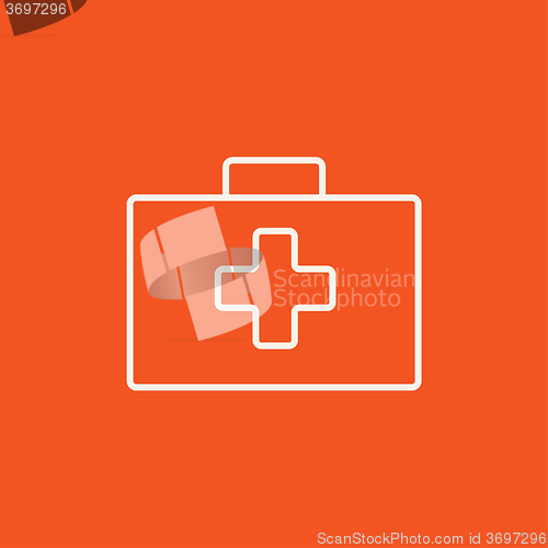 Image of First aid kit line icon.