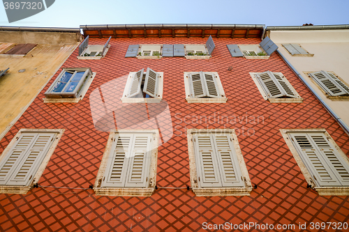 Image of Windows and walls in old town Rovinj Croatia