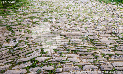 Image of cobblestone pavement in the old town