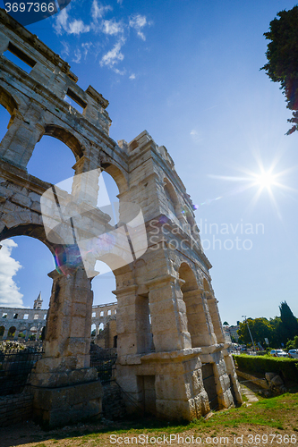 Image of Ancient amphitheater in Pula Croatia