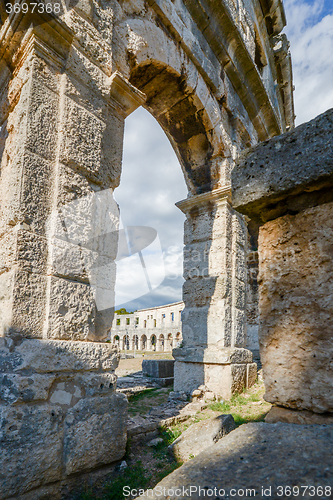 Image of Ancient amphitheater in Pula Croatia