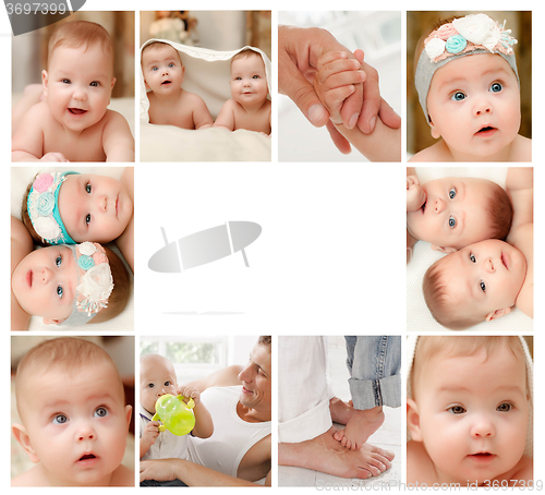 Image of Newborn baby collage