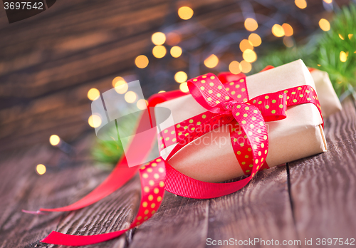 Image of presents and christmas decoration