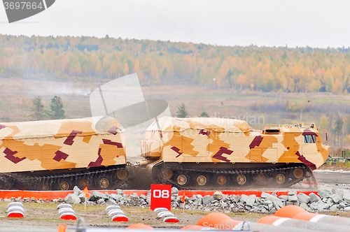 Image of Tracked carrier DT-30P1 in action. Russia