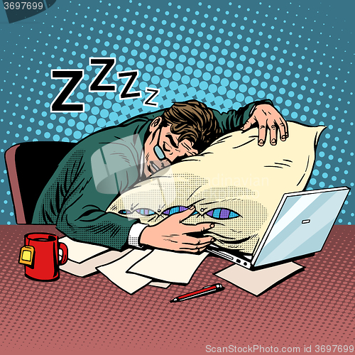 Image of Worker dream workplace fatigue processing