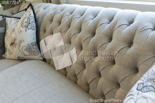Image of Abstract of Luxurious Couch and Pillow Detail