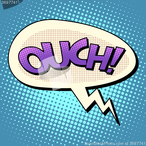 Image of ouch comic bubble text