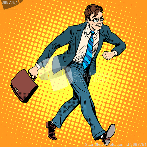 Image of Businessman optimist goes to work