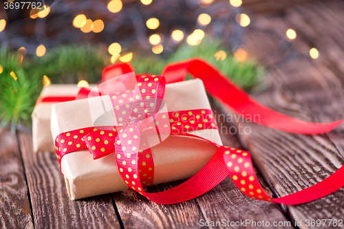Image of presents and christmas decoration
