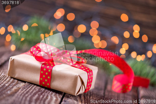 Image of presents and christmas decoration