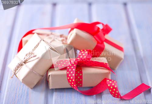 Image of presents and christmas decoration