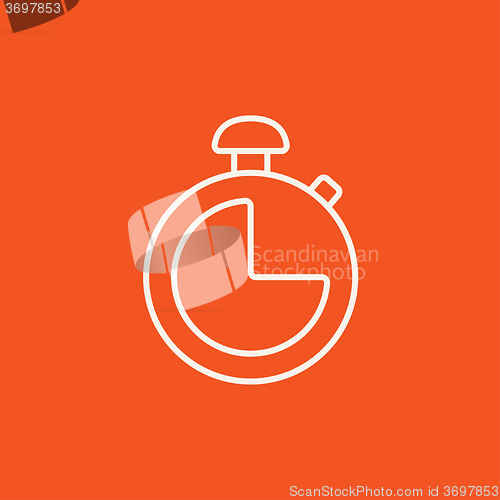 Image of Stopwatch line icon.