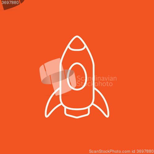 Image of Rocket line icon.