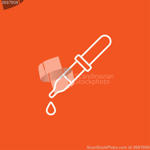 Image of Pipette line icon.