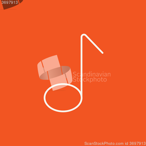 Image of Music note line icon.