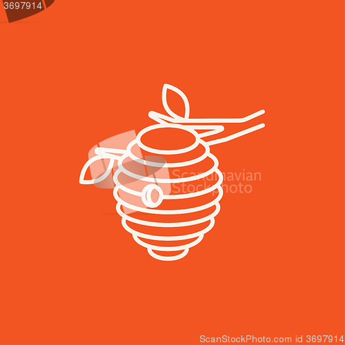 Image of Bee hive line icon.
