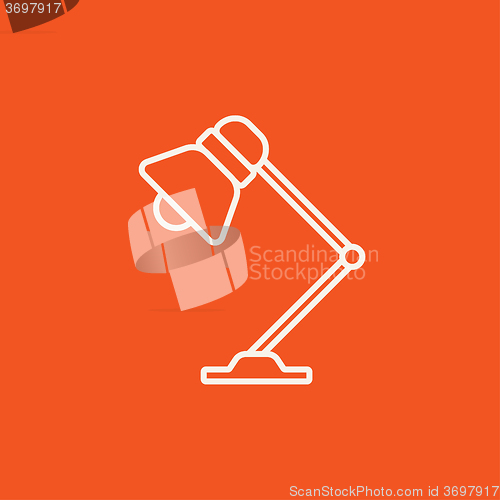 Image of Table lamp line icon.