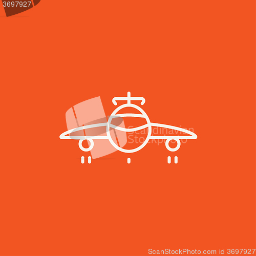 Image of Airplane line icon.