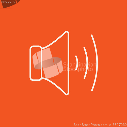 Image of Speaker volume line icon.