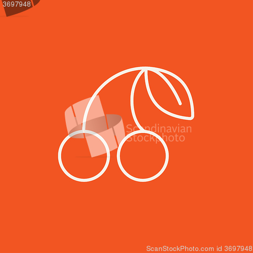 Image of Cherry line icon.