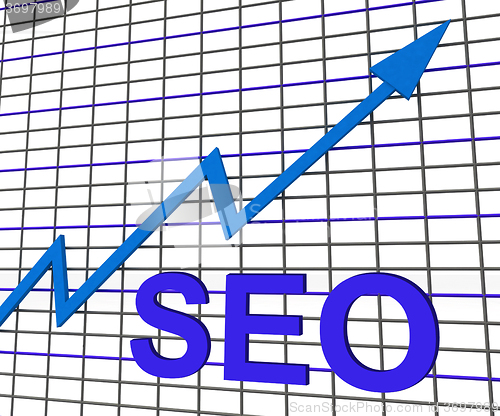 Image of SEO Chart Graph Shows Increase Search Engine Optimization
