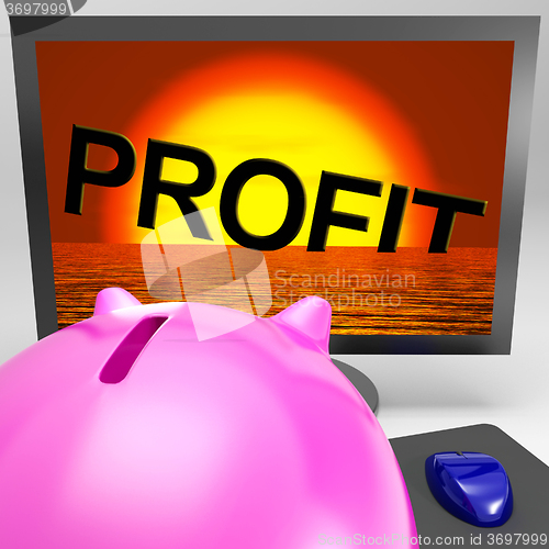 Image of Profit Sinking On Monitor Shows Unprofitable Trading