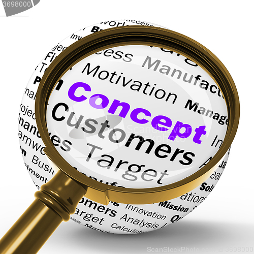 Image of Concept Magnifier Definition Shows Innovation Invention Or Ideas