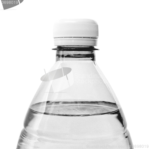 Image of Black and white Bottle of water