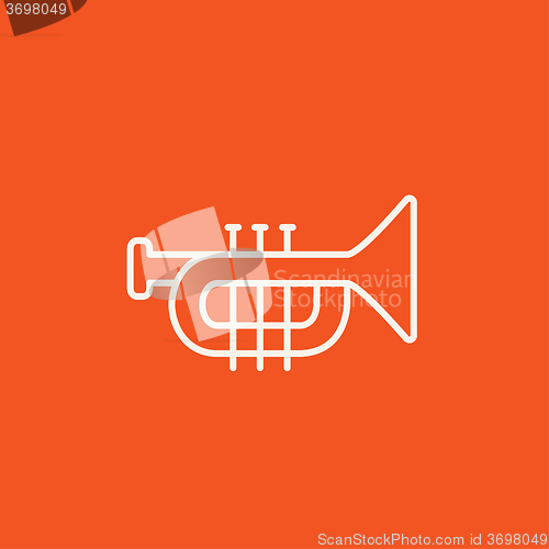 Image of Trumpet line icon.