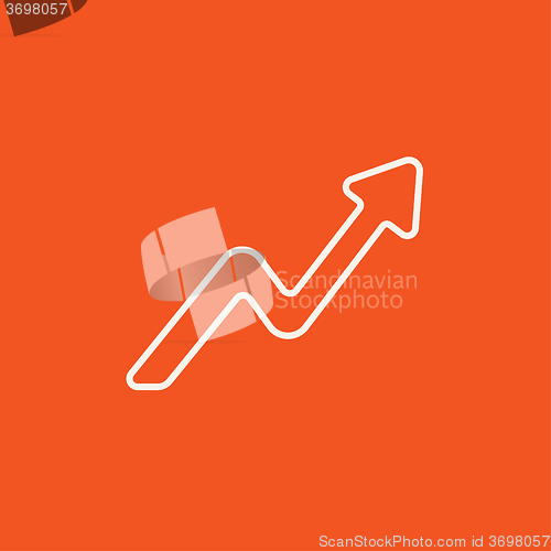 Image of Arrow upward line icon.