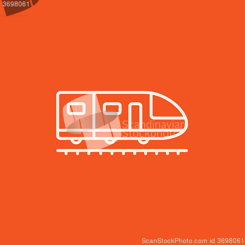 Image of Modern high speed train line icon.