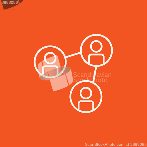 Image of Social network line icon.