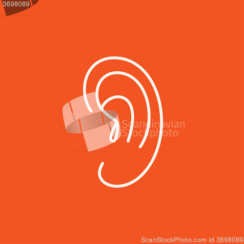 Image of Human ear line icon.