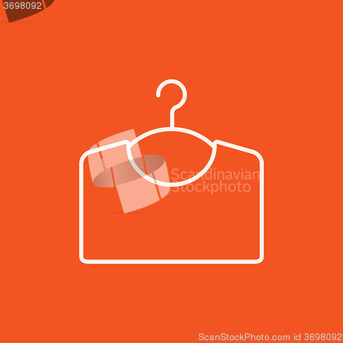 Image of Sweater on hanger line icon.