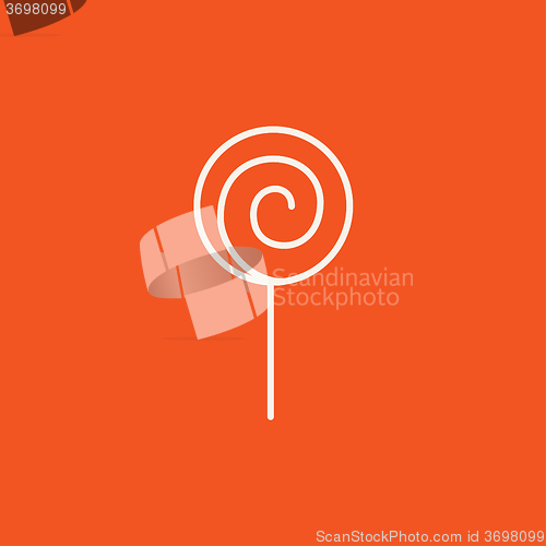 Image of Spiral lollipop line icon.