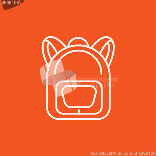 Image of Backpack line icon.