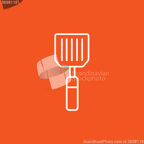 Image of Kitchen spatula line icon.