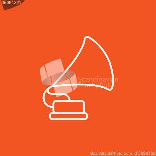 Image of Gramophone line icon.