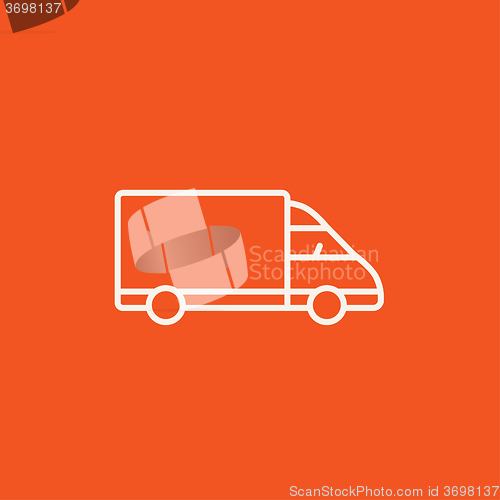 Image of Delivery truck line icon.