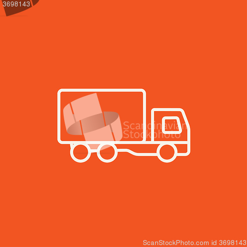 Image of Delivery truck line icon.